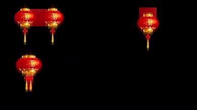 红灯笼喜庆春节字幕条pr模板视频的预览图